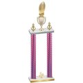 Double Pink Carbon Fiber Fourth Place Football Trophy