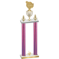 Double Pink Carbon Fiber First Place Tennis Trophy