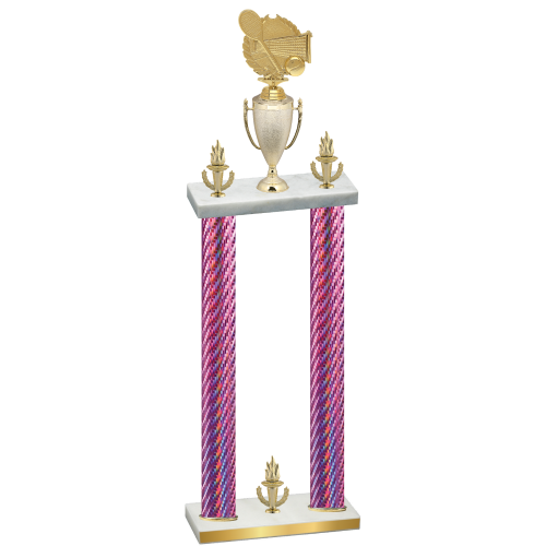 Double Pink Carbon Fiber Victory Tennis Trophy