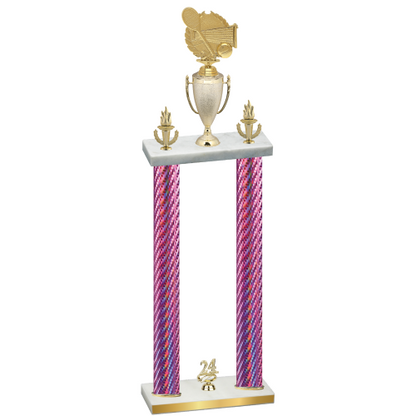 Double Pink Carbon Fiber Year Tennis Trophy