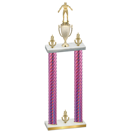 Double Pink Carbon Fiber Victory Wrestling Trophy