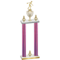 Double Pink Carbon Fiber Victory Bowling Trophy