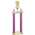 Double Pink Carbon Fiber First Place Bowling Trophy