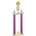 Double Pink Carbon Fiber Year Volleyball Trophy