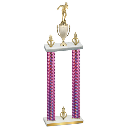Double Pink Carbon Fiber Victory Swimming Trophy