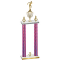 Double Pink Carbon Fiber Year Swimming Trophy