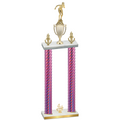 Double Pink Carbon Fiber Fourth Place Tennis Trophy
