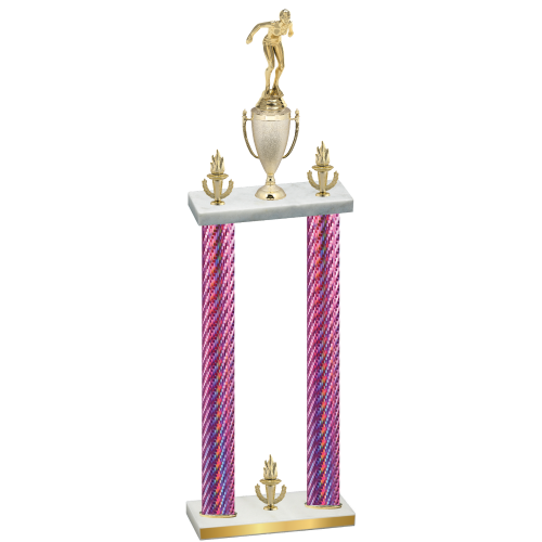 Double Pink Carbon Fiber Victory Tennis Trophy