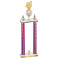 Double Pink Carbon Fiber Year Swimming Trophy