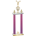 Double Pink Carbon Fiber Third Place Cheerleading Trophy