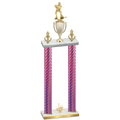 Double Pink Carbon Fiber First Place Hockey Trophy