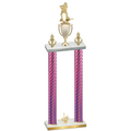 Double Pink Carbon Fiber First Place Hockey Trophy
