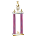 Double Pink Carbon Fiber Fourth Place Hockey Trophy