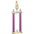 Double Pink Carbon Fiber Year Hockey Trophy