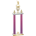 Double Pink Carbon Fiber First Place Lacrosse Trophy