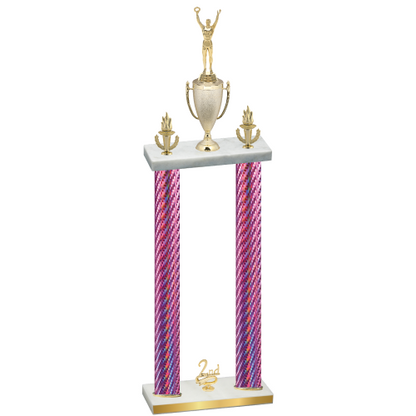 Double Pink Carbon Fiber Second Place Victory Trophy