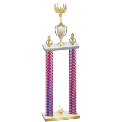 Double Pink Carbon Fiber First Place Victory Trophy