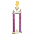 Double Pink Carbon Fiber Second Place Pickleball Trophy