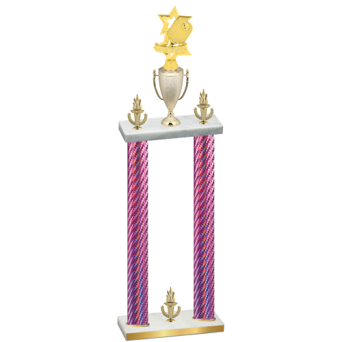 Double Pink Carbon Fiber Victory Pickleball Trophy