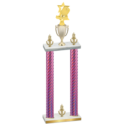 Double Pink Carbon Fiber Victory Pickleball Trophy