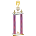 Double Pink Carbon Fiber Second Place Pickleball Trophy