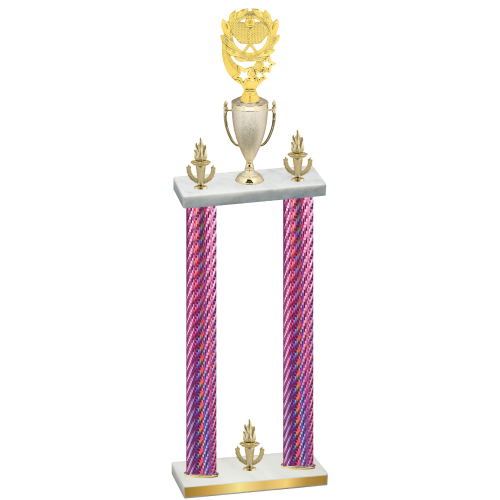 Double Pink Carbon Fiber Victory Pickleball Trophy
