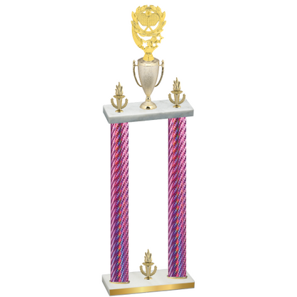 Double Pink Carbon Fiber Victory Pickleball Trophy