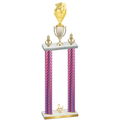 Double Pink Carbon Fiber Second Place Pickleball Trophy