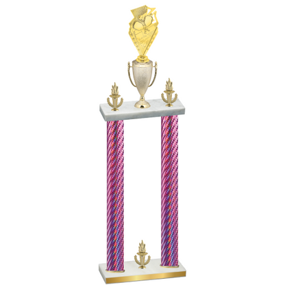 Double Pink Carbon Fiber Victory Pickleball Trophy