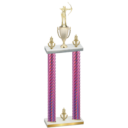 Double Pink Carbon Fiber Victory Archery Trophy