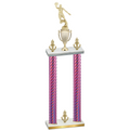 Double Pink Carbon Fiber Victory Basketball Trophy