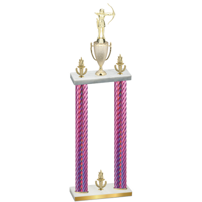 Double Pink Carbon Fiber Victory Archery Trophy