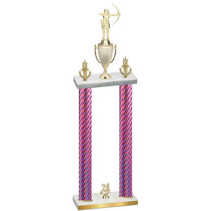 Double Pink Carbon Fiber Year Archery Trophy