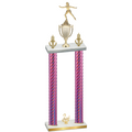 Double Pink Carbon Fiber Second Place Skater Trophy