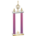 Double Pink Carbon Fiber Third Place Chess Trophy