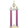 Double Pink Carbon Fiber Year Chess Trophy