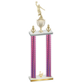 Double Pink Carbon Fiber Second Place Basketball Trophy