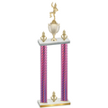 Double Pink Carbon Fiber Victory Majorette Trophy