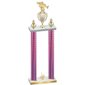 Double Pink Carbon Fiber First Place Fishing Trophy