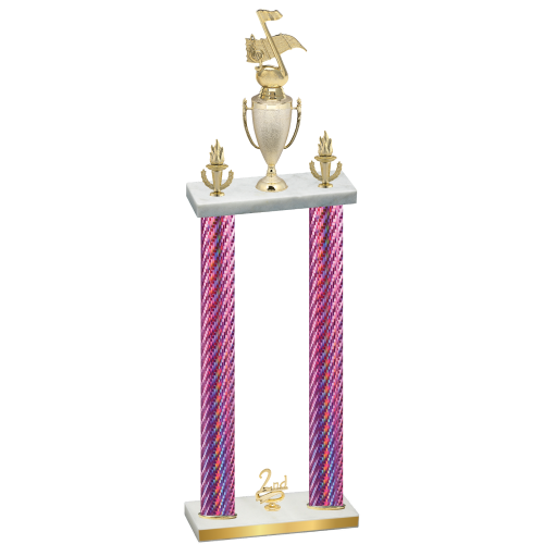 Double Pink Carbon Fiber Second Place Music Trophy
