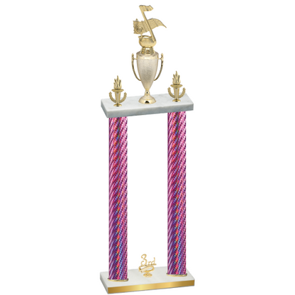 Double Pink Carbon Fiber Third Place Music Trophy