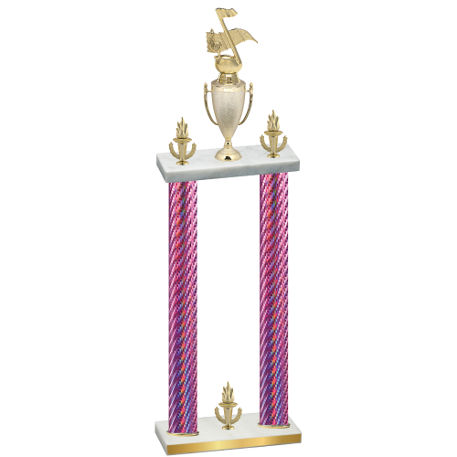 Double Pink Carbon Fiber Victory Music Trophy