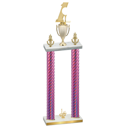 Double Pink Carbon Fiber First Place Golf Trophy