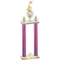 Double Pink Carbon Fiber Second Place Golf Trophy