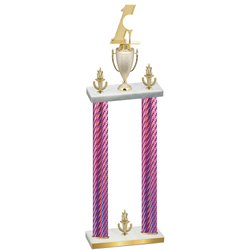 Double Pink Carbon Fiber Victory Golf Trophy
