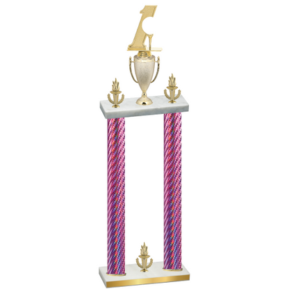 Double Pink Carbon Fiber Victory Golf Trophy