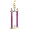 Double Pink Carbon Fiber Year Golf Trophy