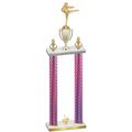 Double Pink Carbon Fiber First Place Karate Trophy