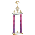 Double Pink Carbon Fiber Year Karate Trophy