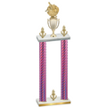 Double Pink Carbon Fiber Victory Baseball Trophy